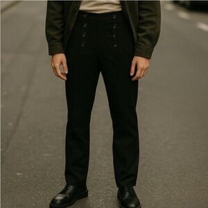 THE PIRATE DRESSING BLACK ARCHITECT VANGUARD INDIE GOTH STEAMPUNK COSPLAY PANT